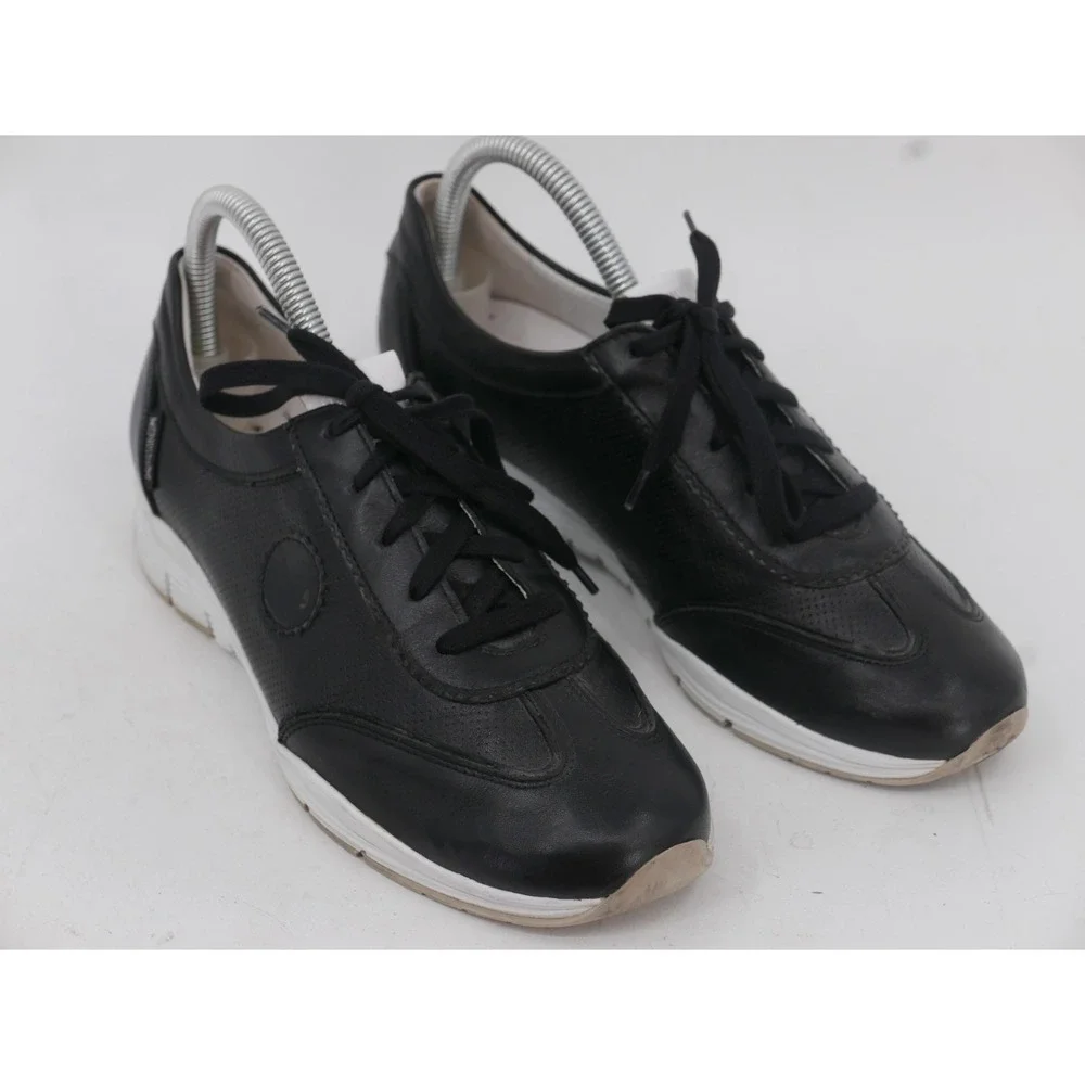 Mephisto Runoff Shoes Black Leather Lace Up Walking Comfort Women's Size 8